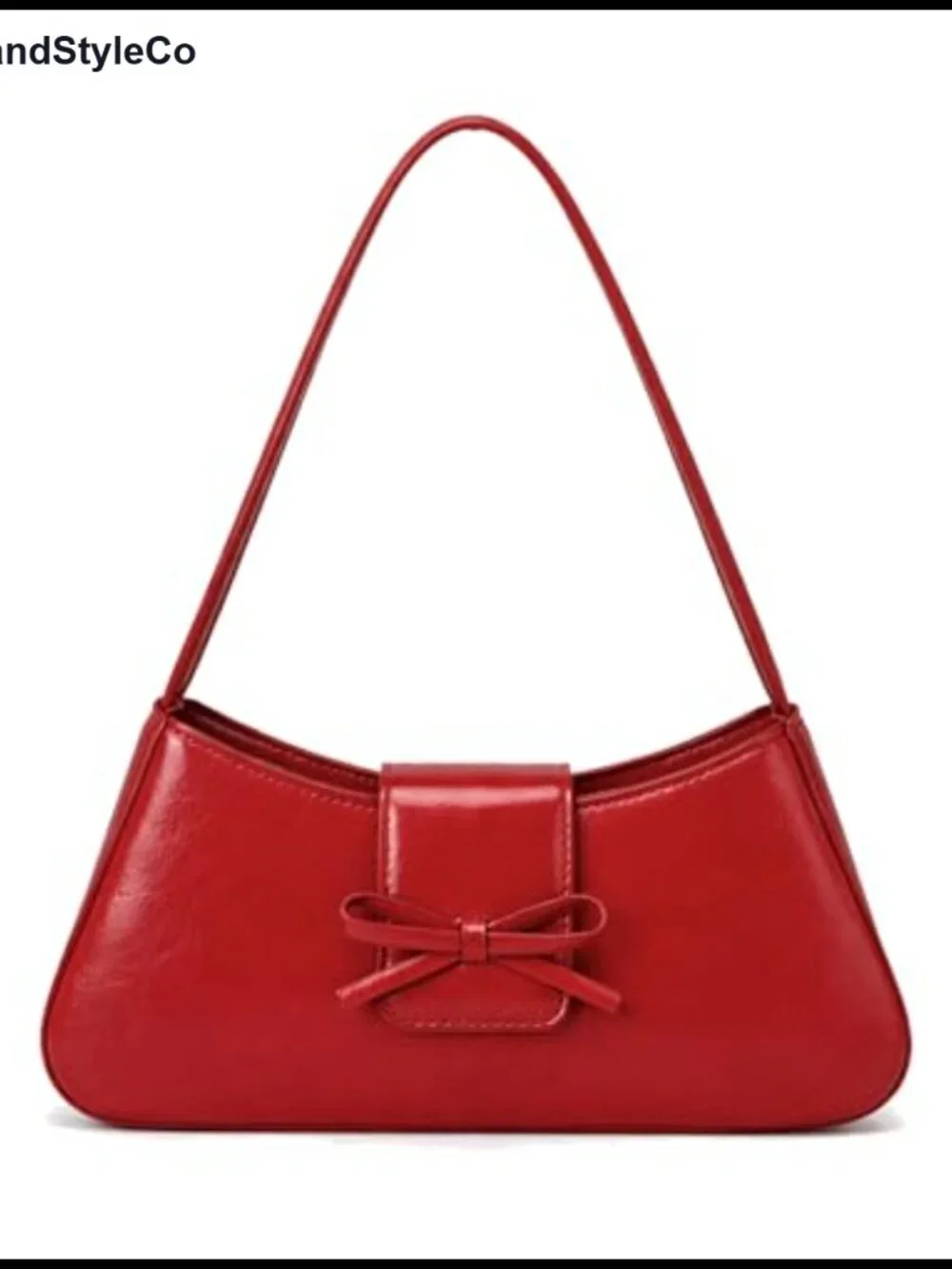Patent Leather Hobo Handbag Shoulder Bag Y2K Purse Zipper Clutch Cute Bow